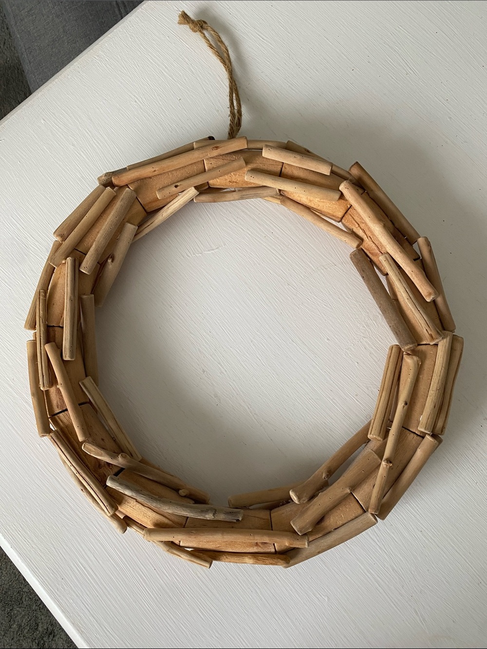 Rustic Farmhouse Coastal Driftwood Wreath with Rope Hanger Crafting 13" - Picture 3 of 10
